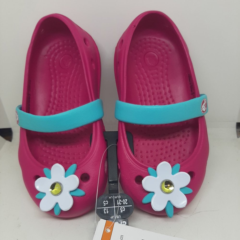 Crocs Kids' Girls Keeley Charm Flat Mary Jane